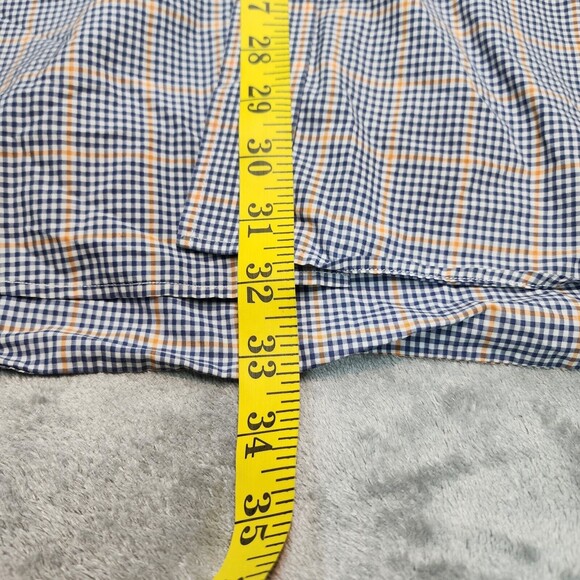 J. McLaughlin Men's Blue / Orange Multi Color Plaid Button Down Size M - Picture 9 of 14